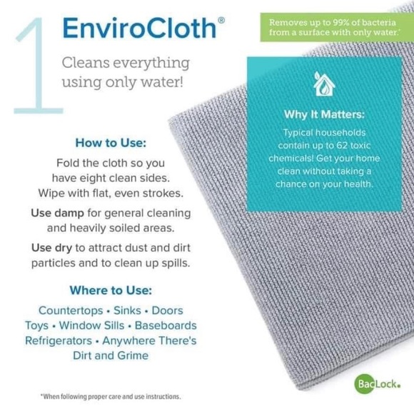 New-Norwex enviro cloth and window cloth in gray and purple lace orchid. - Picture 2 of 5